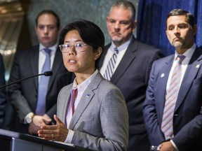 Councillor Kristyn Wong-Tam addresses media at City Hall in Toronto, Ont. on Friday Oct. 14, 2016 as supporters of Expo 2025 Canada released findings from a privately-funded feasibility study. (Ernest Doroszuk/Toronto Sun)