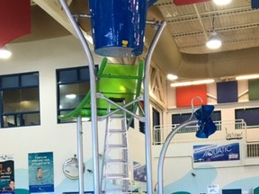 The new aquatic play structure installed at the TLC pool. - Photo submitted