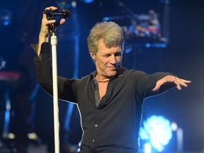 Jon Bon Jovi as Bon Jovi perform live on stage at the London Palladium, in the West End of London. WENN.com