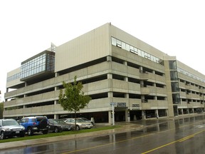 Parking garage at University Hospital in London. (Free Press file photo)