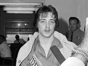 In this June 15, 1970 file photo, Robert Beausoleil leaves Los Angeles County Superior court. California officials have denied parole for the follower of cult leader Charles Manson who is serving a life prison term for a murder he committed 47 years ago. Parole officials announced Friday, Oct. 14, 2016, that Beausoleil will remain in prison for the 1969 death of musician Gary Hinman. (AP Photo/David F. Smith, File)