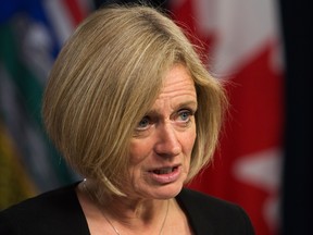 Premier Rachel Notley says Jim Prentice “worked tirelessly” for Alberta. (Amber Bracken/Canadian Press)