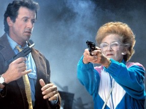 Sylvester Stallone and Estelle Getty in Stop! Or My Mom Will Shoot.