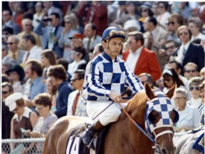 Jockey Ron Turcotte and Secretariat paraded before the Churchill Downs faithful prior to the Kentucky Derby in 1973.