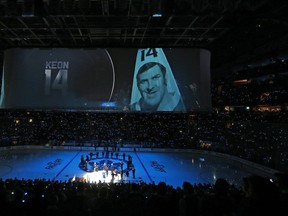 The Toronto Maple Leafs held a ceremony before Saturday's home opener to retire the number of several of the team's greats over the past century. (Getty Images)