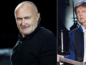 Phil Collins and Paul McCartney. (Getty Images)