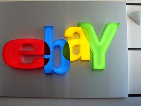 Picture taken on July 01, 2008 of the Internet auctioneer logo at Ebay-France headquarters in Paris.  (JACQUES DEMARTHON/AFP/Getty Images)