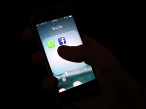 This Feb. 19, 2014, file photo shows the Facebook app icon on an iPhone in New York. (AP Photo/Karly Domb Sadof, File)