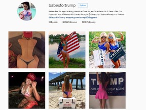 #BabesforTrump Instagram account. (Screenshot)