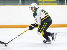 Joey Mayer of the Amherstview Jets scored four goals and added an assist to lead the Jets past the Campbellford Rebels, 9-5, in Provincial Junior Hockey League action Saturday night in Campbellford. (The Whig-Standard)