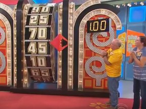 During Monday's Price is Right broadcast, Cathryn, Manfred, and Jessica competing for a spot in the final Showcase each managed to reach the dollar on their second spin at the wheel. (YouTube screengrab)