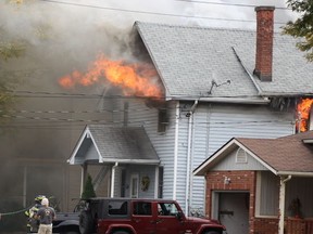 A man has been sent to hospital with serious injuries after a second-storey fire started on Sunday afternoon in Welland. Laura Barton/Postmedia Network