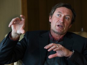 Wayne Gretzky sat down with hockey columnist Mike Zeisberger in Toronto on Monday, Oct. 17, 2016. (Craig Robertson/Toronto Sun)