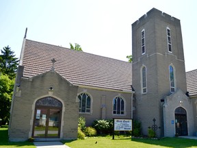 Petrolia’s Christ Anglican Church is celebrating its 150th anniversary this weekend. The original brick structure was destroyed by fire in 1957 and the existing church building opened in 1959. Melissa Schilz/Postmedia Network