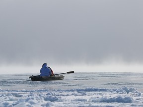 Hunter Isuaqtuq Ikkidluak goes out on the seal ice while hunting.
Submitted photo for SARNIA THIS WEEK