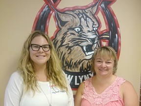 Lucknow Central has three new educational staff at the school. L-R: Stacey Dunlop is teaching grade 7/8, while Valerie Pennington is teaching Grade 2/3. Absent is educational assistant Laurie Spitzig. (Troy Patterson/Kincardine News and Lucknow Sentinel)