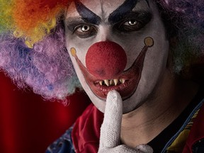 A clown of the evil variety. 
Getty Images