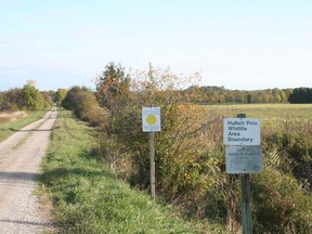 The Hullet Provincial Wildlife Area has been heavily affected by the lack of precipitation this summer. The water levels in all of the pools are very low, and 20 hunting stakes are completely dried up. (Justine Alkema/Clinton News Record)