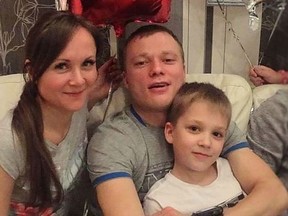 Anna Ozhigova, left, killed herself and her son after alleged bullying by her husband.
