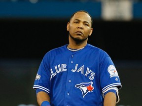 Toronto Blue Jays Edwin Encarnacion in the 3rd inning during ALCS Game 4 against the Cleveland Indians at Rogers Centre in Toronto on Tuesday, Oct. 18, 2016. (Stan Behal/Toronto Sun)