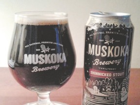 Muskoka Brewery?s Shinnicked Stout is available as part of a Winter Survival six-pack of 473 ml samplers.