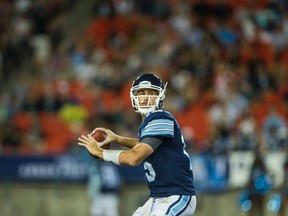 Argonauts quarterback Ricky Ray hasn’t started a game since Labour Day. (Ernest Doroszuk/Toronto Sun)