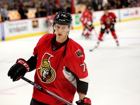 Senators rookie defenceman Thomas Chabot made his NHL debut against the Coyotes last night. Wayne Cuddington/Postmedia Network)