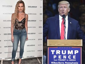 Khloe Kardashian and Donald Trump. (WENN/Getty photos)