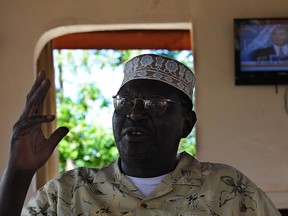 President Barack Obama's Kenyan half brother, Malik Obama speaks at an interview January 16, 2013 at the peaceful hamlet of Nyang'oma in Kogelo renowned as the Obama's traditional home.  (TONY KARUMBA/AFP/Getty Images)