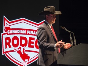 Jeff Robson with the Canadian Professional Rodeo Association. Rodeo Week rides into  Edmonton on November 9-13 this year. Today Northlands  previewed this year’s Canadian Finals Rodeo, Farmfair International and Rodeo Week. SHAUGHN BUTTS/Postmedia