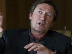 Wayne Gretzky sits down with Mike Zeisberger in Toronto on Monday October 17, 2016. (Craig Robertson/Postmedia Network)