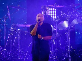 Phil Collins performs during opening ceremonies on Day One of the 2016 US Open at the USTA Billie Jean King National Tennis Center on August 29, 2016 in the Queens borough of New York City. (Photo by Mike Stobe/Getty Images for USTA)