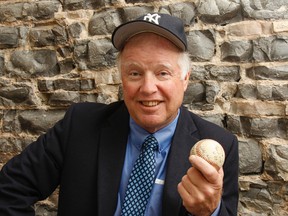 David Hurley is taking on the iconic role of New York Yankees catcher Lawrence "Yogi" Berra in Dramatic Impact’s production of Nobody Don't Like Yogi, opening Oct. 25 at The Grand Theatre. (Julia McKay/The Whig-Standard)