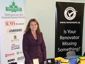 DRHBA Executive Officer Anita DeVries at last year’s Housing Symposium in Scugog. This year, DeVries will be presenting the draft housing plan with Valerie Cranmer.