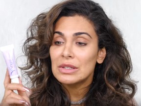 One of Instagram's most-followed makeup artists Huda Kattan tests unusual products as makeup primer. (YouTube Screengrab)