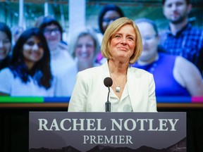 Alberta Premier Rachel Notley delivers her state-of-province speech in Calgary, Alta., Wednesday, Oct. 19, 2016.THE CANADIAN PRESS/Jeff McIntosh