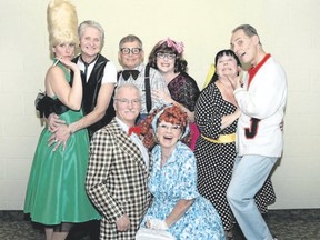 The cast of For The Love of a Song in 1950s costumes for their 2013 show.