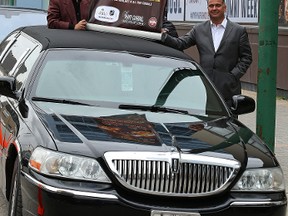 Bruce Johnson (left), former owner of the Marble Club, and Pony Corral owner Peter Ginakes, promote the retro parties being held at the Pony for Heritage Classic weekend on Thu., Oct. 20, 2016. The downtown location will turn into the Marble Club, a popular Exchange District nightclub for athletes and celebrities in the late 1980s and early 1990s, on Friday and Saturday night, with proceeds going to the Jets alumni scholarship fund.