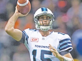 Ricky Ray will be back in the Argos huddle for the first time since Labour Day tonight when the Boatmen face the Stamps in Calgary. (The Canadian Press)