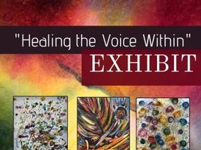 A poster for the 'Healing the Voice Within' exhibit