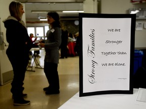 Tri-area parents attend the Stronger Together conference at the Family Connection Centre in Stony Plain on Oct. 15, 2016. Keynote speaker Dr. Paul Soper gave a presentation on diagnosing ADHD in students.  - Photo by Yasmin Mayne