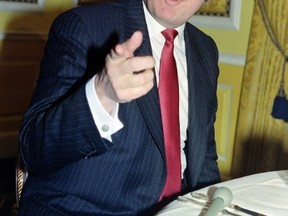 Donald Trump is seen at a news conference in New York on Dec. 11, 1990. (TIMOTHY A. CLARY/AFP/Getty Images)