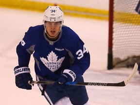 The Maple Leafs are making sure they surround Auston Matthews with various teammates to positively influence his life away from the rink. (Dave Abel/Toronto Sun)