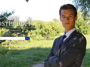 Sam Oosterhoff from his campaign website.