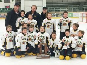 The Mitchell Atoms won the tournament in Lucan over the weekend in dramatic fashion. SUBMITTED