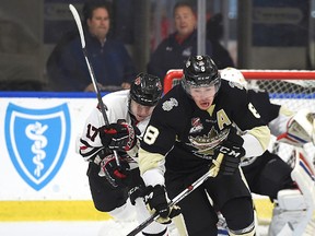 Trenton's Liam Morgan had a goal and an assist in a 4-2 TGH win over Toronto Jr. Canadiens Sunday in OJHL action in Toronto. (Andy Corneau/OJHL Images)
