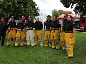 Some members of the Central Huron Fire Department at the recent Harvest Fest in Clinton. (Contributed photo)