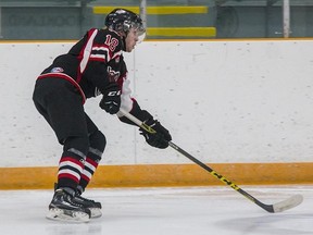 Gananoque Islanders centre Tyson O'Toole scored twice as the Islanders downed the Amherstview Jets 6-1 in a Provincial Junior Hockey League game Sunday night at W.J. Henderson Recreation Centre. (The Whig-Standard)