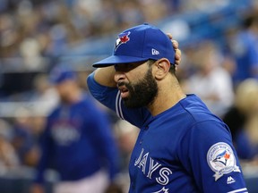Toronto Blue Jays’ Jose Bautista in Game 5 of the American League Championship Series between the Jays and Cleveland Indians in Toronto on Oct. 19, 2016. (Craig Robertson/Toronto Sun/Postmedia Network)