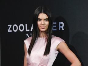 In this Feb. 9, 2016 file photo, model Kendall Jenner attends the world premiere of "Zoolander 2" in New York. A defense lawyer argued Monday, Oct. 24, 2016, that his client, Shavaughn McKenzie, did not intend to cause Jenner fear when he approached her outside her home in August and should be acquitted of stalking and trespassing charges. (Photo by Evan Agostini/Invision/AP, File)
